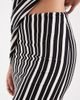 BRONZE SNAKE BRONZE SNAKE Rita off the shoulder top and skirt set in black stripes - 3