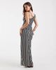 BRONZE SNAKE BRONZE SNAKE Rita off the shoulder top and skirt set in black stripes - 4