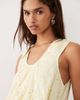 BRONZE SNAKE BRONZE SNAKE Samira scoop neck eyelet smock dress in lemon yellow - 4