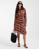 BRONZE SNAKE Bronze Snake soho plaid shirred waist shirt in red - part of a set-White - 2