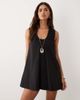 BRONZE SNAKE BRONZE SNAKE Sydney mini smock dress in black - 1