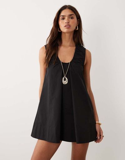 BRONZE SNAKE BRONZE SNAKE Sydney mini smock dress in black