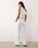 BRONZE SNAKE BRONZE SNAKE Tasi off the shoulder asymmetric top and pants set in white - 2
