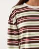 BRONZE SNAKE BRONZE SNAKE Tim striped long sleeve top in chocolate-Brown - 4