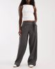 BRONZE SNAKE BRONZE SNAKE wide leg pants with tie waistband in dark gray - 1