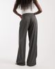 BRONZE SNAKE BRONZE SNAKE wide leg pants with tie waistband in dark gray - 3