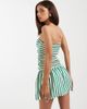 BRONZE SNAKE Bronze Snake Zarella bandeau mini dress in green stripe - 3