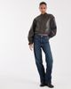 BRONZE SNAKE Bronze Snake zip up faux leather bomber jacket in brown - 2