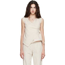 Brooke Callahan Brooke Callahan Beige Wrap Top