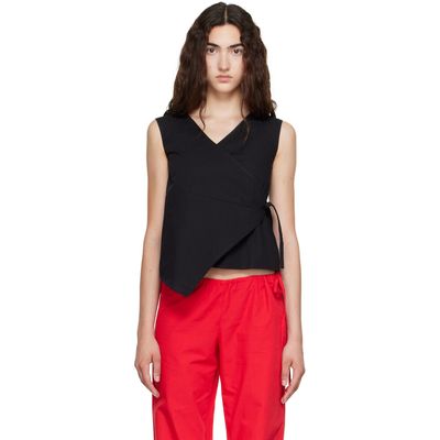 Brooke Callahan Brooke Callahan Black Wrap Top