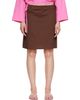 Brooke Callahan Brooke Callahan Brown Straight Midi Skirt - 1