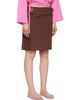 Brooke Callahan Brooke Callahan Brown Straight Midi Skirt - 2