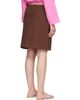 Brooke Callahan Brooke Callahan Brown Straight Midi Skirt - 3