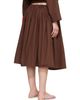Brooke Callahan Brooke Callahan Brown Tie Midi Skirt - 3