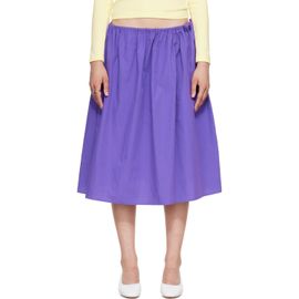 Brooke Callahan Brooke Callahan Purple Tie Midi Skirt