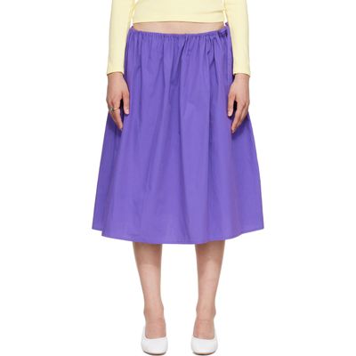 Brooke Callahan Brooke Callahan Purple Tie Midi Skirt