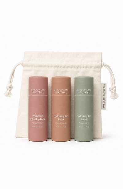 Brooklyn Neutral Hydrating Lip Balm Trio Gift Set