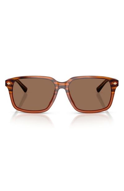 Brooks Brothers Brooks Brothers 57mm Rectangular Sunglasses