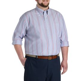 Brooks Brothers Brooks Brothers Big & Tall Multi-Striped Oxford Friday Sport Shirt