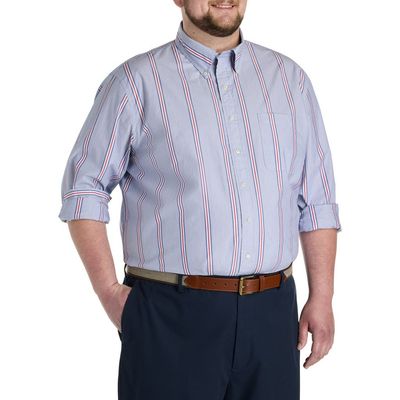 Brooks Brothers Brooks Brothers Big & Tall Multi-Striped Oxford Friday Sport Shirt