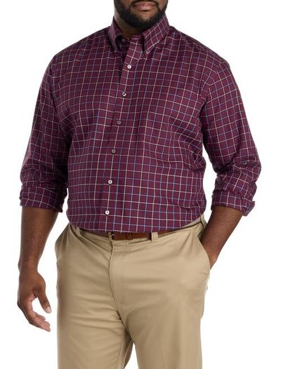 Brooks Brothers Brooks Brothers Big & Tall Non-Iron Windowpane Sport Shirt