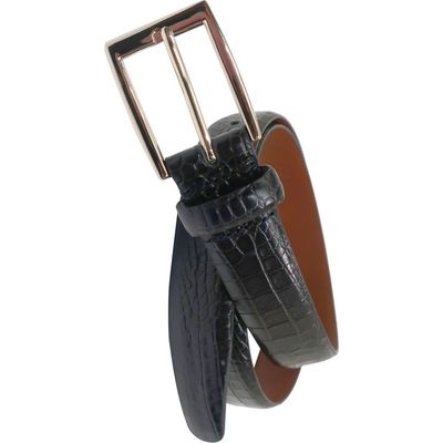 Brooks Brothers Brooks Brothers Crocodile Embossed Leather Belt