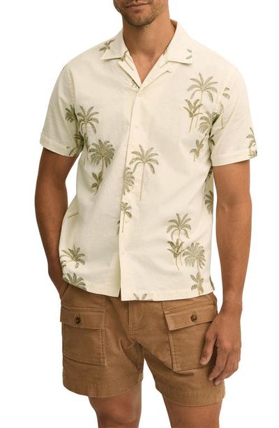 Brooks Brothers Brooks Brothers Embroidered Cotton & Linen Camp Shirt