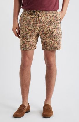 Brooks Brothers Brooks Brothers Floral Paisley Flat Front Cotton Shorts 