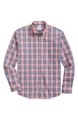 Brooks Brothers Brooks Brothers Friday Poplin Plaid Cotton Oxford Cloth Button-Down Shirt