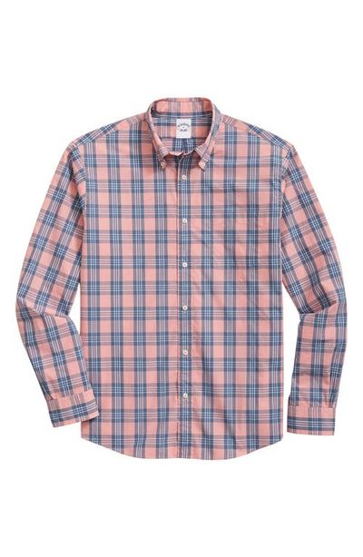 Brooks Brothers Brooks Brothers Friday Poplin Plaid Cotton Oxford Cloth Button-Down Shirt