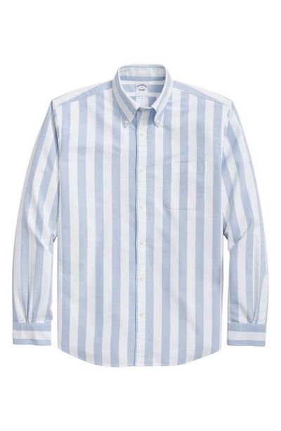 Brooks Brothers Brooks Brothers Friday Regular Fit Regatta Stripe Cotton Button-Down Oxford Shirt