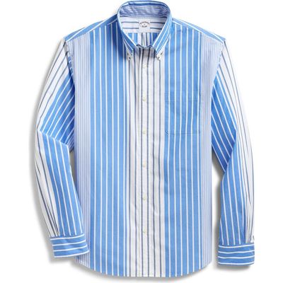 Brooks Brothers Brooks Brothers Friday Regular Fit Stripe Cotton Poplin Button-Down Shirt
