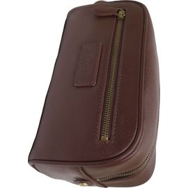 Brooks Brothers Brooks Brothers Full grain leather travel kit, brown 