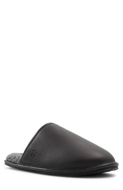 Brooks Brothers Brooks Brothers Henri Genuine Shearling Lined Leather Slipper