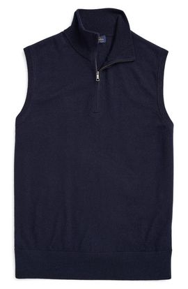 Brooks Brothers Brooks Brothers Merino Wool Half-Zip Vest