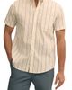 Brooks Brothers Brooks Brothers Stripe Short Sleeve Stretch Seersucker Button-Down Shirt - 1