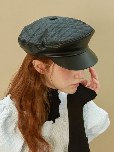 Brown Hat French Quilting Casquette Cap