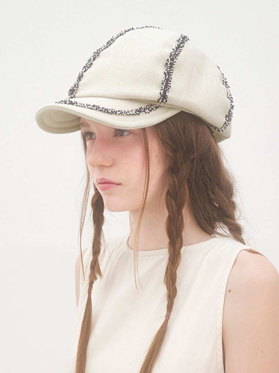 Brown Hat Fringe Soft Casquette