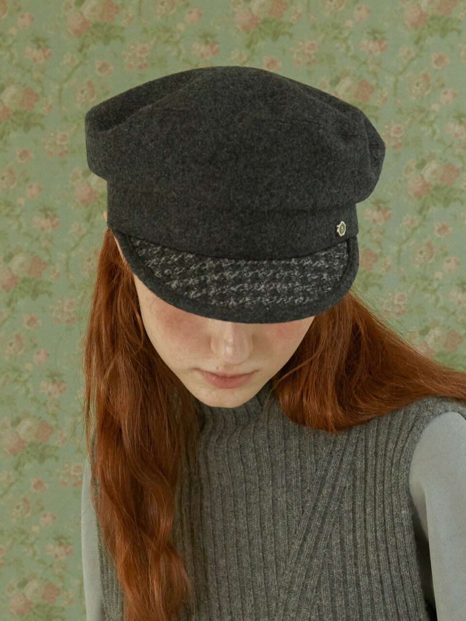 Brown Hat Iconic Matroos Marine Cap - Gray Cashmere