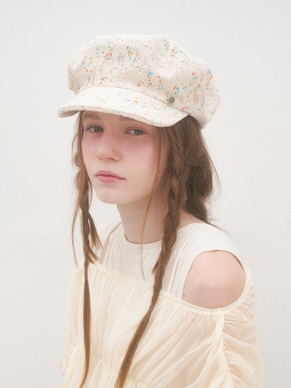 Brown Hat Lace French Matroos_Cream