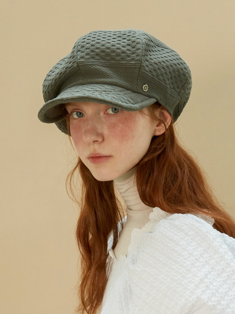 Brown Hat London Newsboy Cap - Khaki