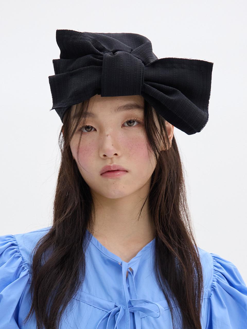 Brown Hat Ribbon Turban Beret