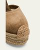 Brunello Cucinelli 80mm Monili Suede Espadrille Wedges - 5