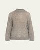 Brunello Cucinelli Airy Shimmer Open-Knit Mock Neck Sweater - 1
