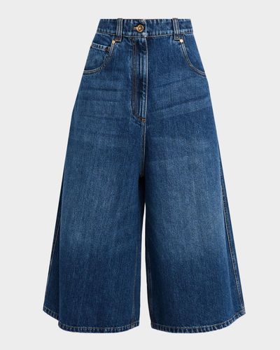 Brunello Cucinelli Baggy Cropped Denim Trousers