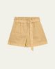 Brunello Cucinelli Belted Striped Linen-Silk Bermuda Shorts - 1