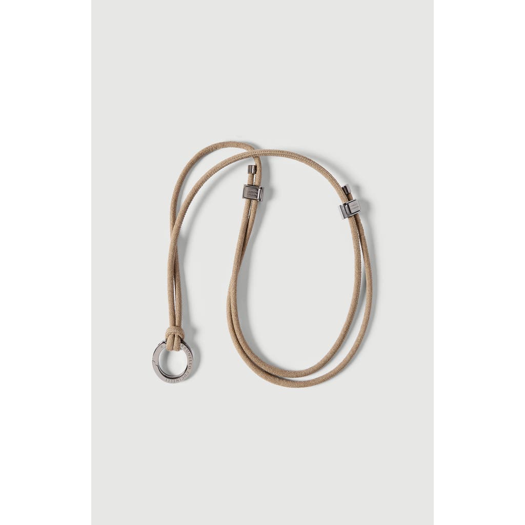Brunello Cucinelli Brunello Cucinelli Alcantara glasses cord with monili