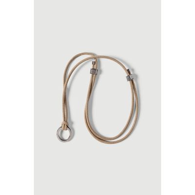 Brunello Cucinelli Brunello Cucinelli Alcantara glasses cord with monili