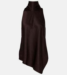 Brunello Cucinelli Brunello Cucinelli Asymmetric silk satin top