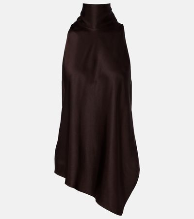 Brunello Cucinelli Brunello Cucinelli Asymmetric silk satin top